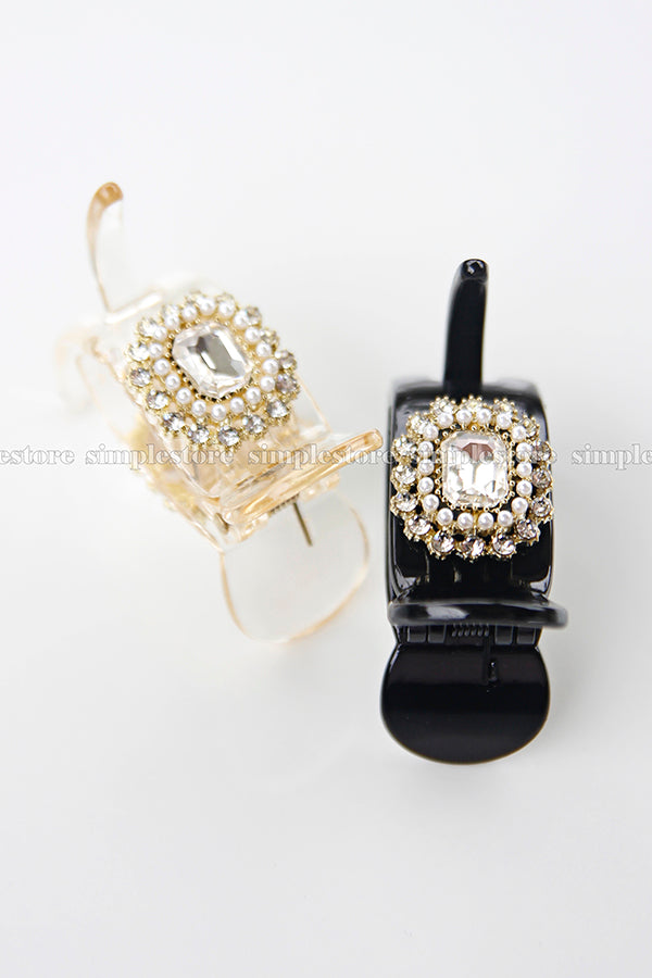 A196 - Càng cua Yumi haircaught with premium bright rhinestone