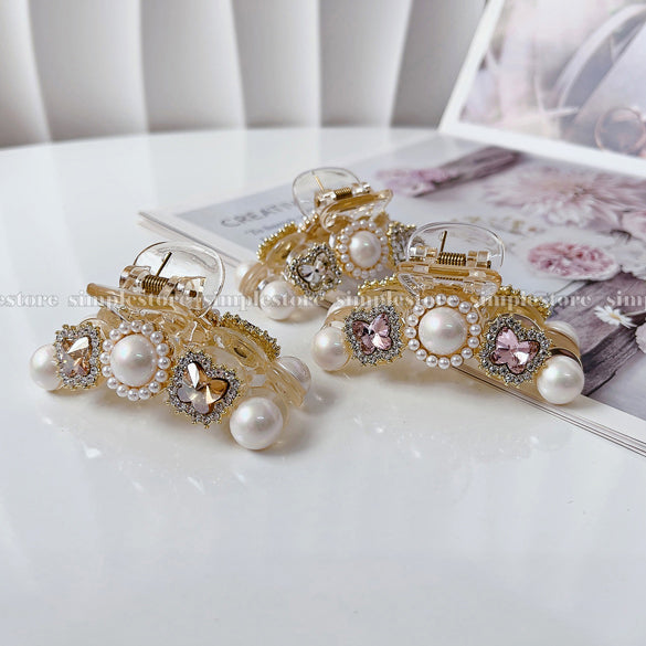 A224 - Cặp dọc Juhe crystal rhinestone butterfly Tongs pin