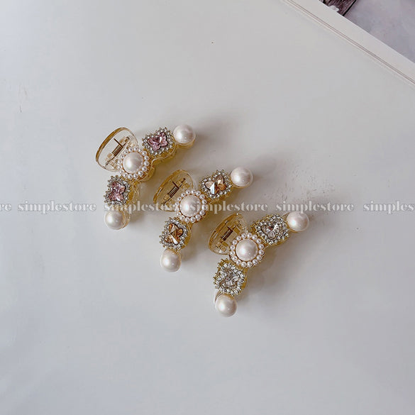 A224 - Cặp dọc Juhe crystal rhinestone butterfly Tongs pin