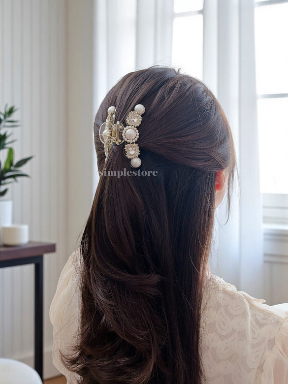 A224 - Cặp dọc Juhe crystal rhinestone butterfly Tongs pin