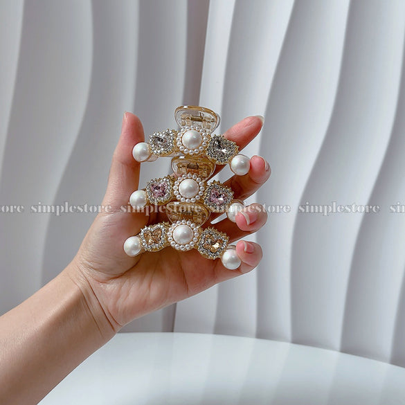 A224 - Cặp dọc Juhe crystal rhinestone butterfly Tongs pin