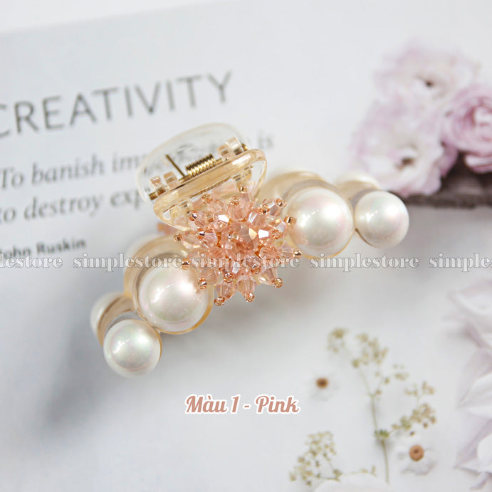 T22126 - Cặp dọc Crystal flower Tongs pin