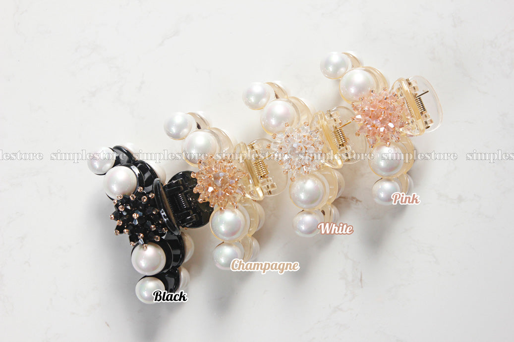 T22126 - Cặp dọc Crystal flower Tongs pin