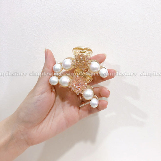T22126 - Cặp dọc Crystal flower Tongs pin