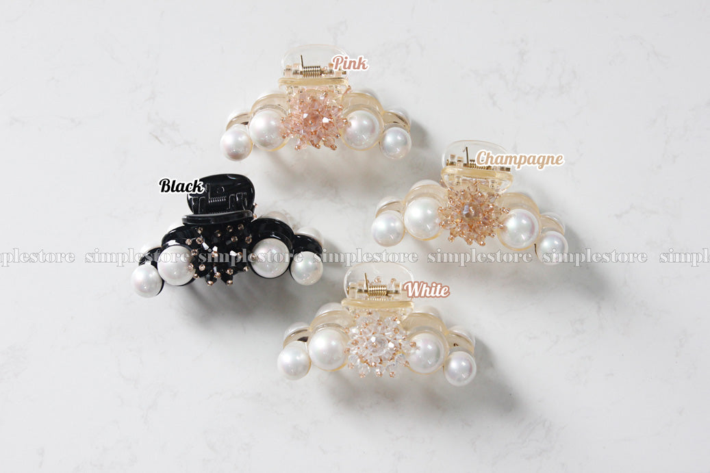 T22126 - Cặp dọc Crystal flower Tongs pin