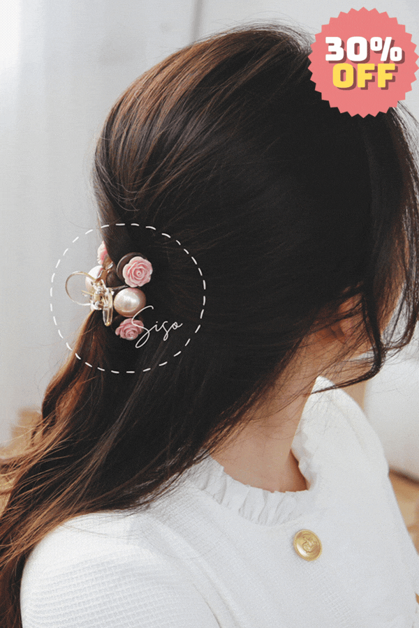 A179 - Cặp dọc La Fleur with pearl Tongs pin