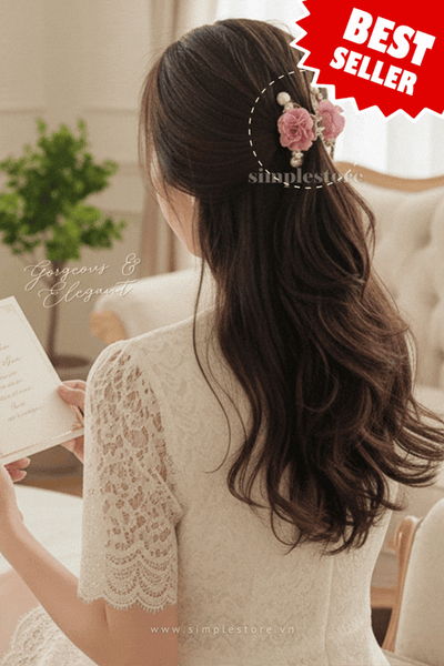 A200 - Cặp dọc Gorgeous Flower with crown Pin