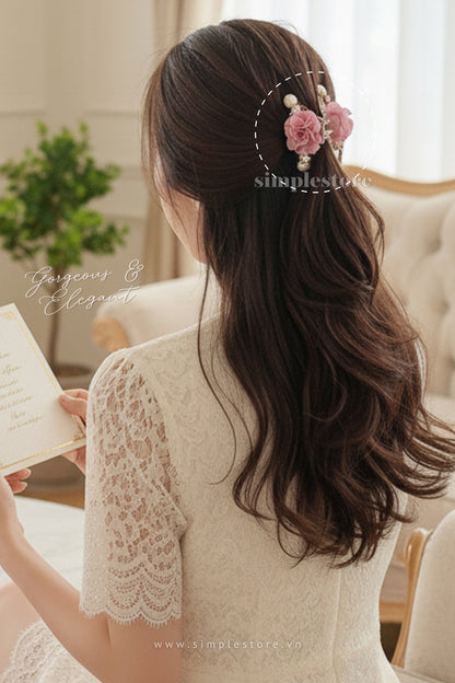 A200 - Cặp dọc Gorgeous Flower with crown Pin
