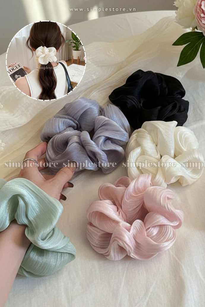 A233 - Dây buộc Jolie gentle and elegant glossy pearlescent scrunchies