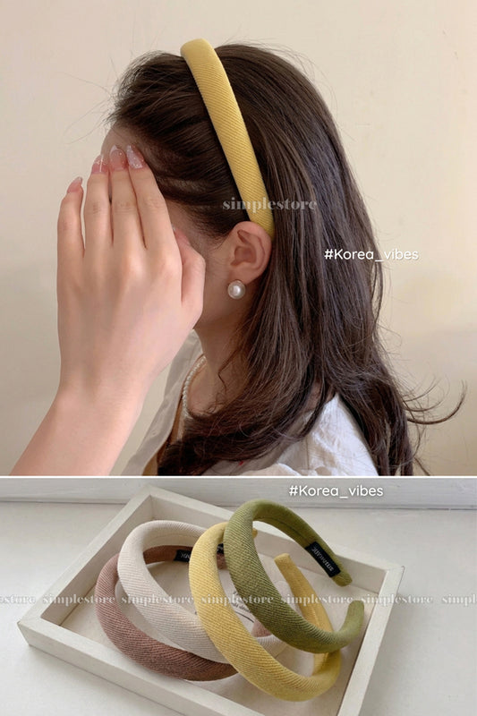 A236 - Bờm cài tóc Korean style retro trendy solid color everyday headband