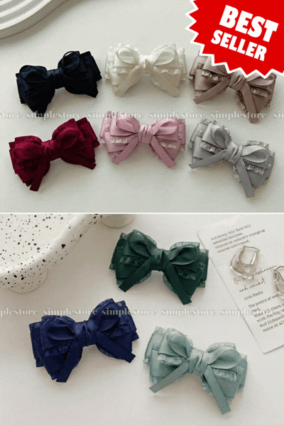 A242 - Kẹp bấm nơ Aurélie signature hairbow, high-grade and elegant