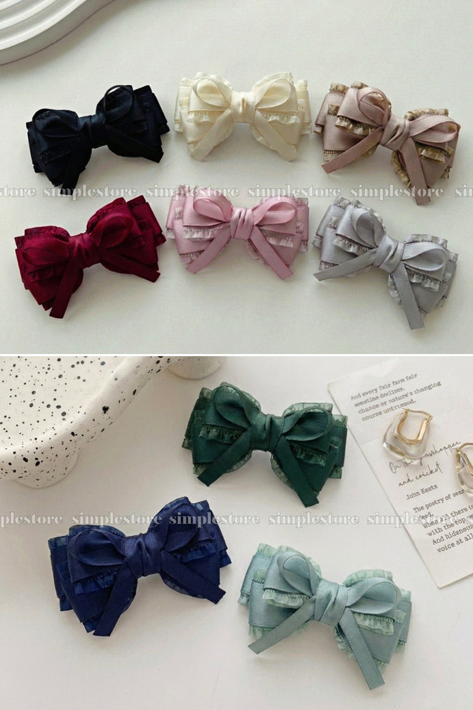 A242 - Kẹp bấm nơ Aurélie signature hairbow, high-grade and elegant