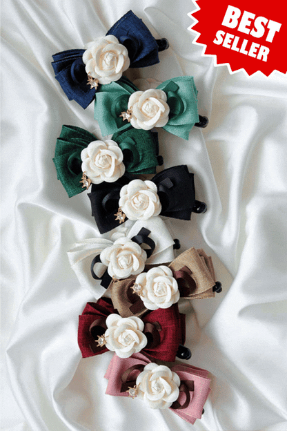A250 - Cặp dọc French Chic Camellia Banana Clip