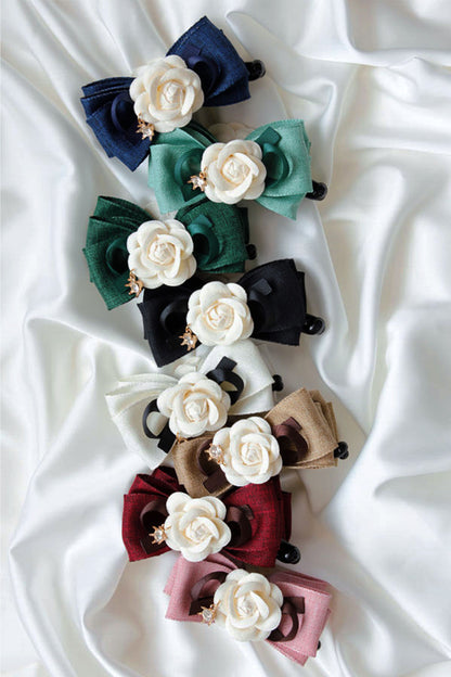 A250 - Cặp dọc French Chic Camellia Banana Clip