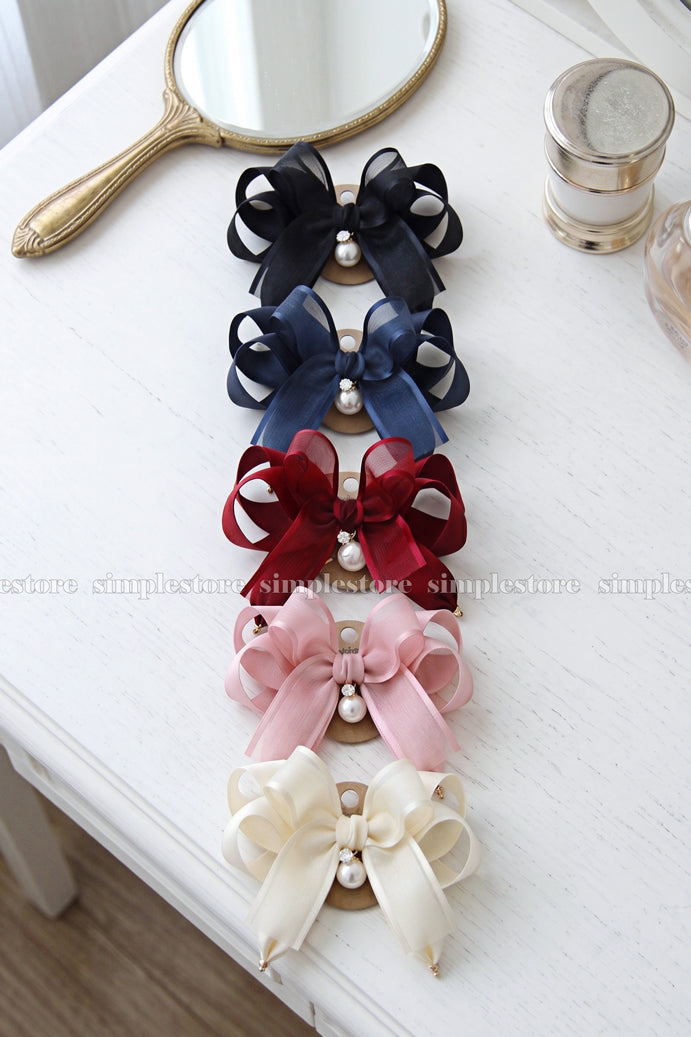 A258 - Kẹp bấm nơ Coquette daily shine layered hairbow