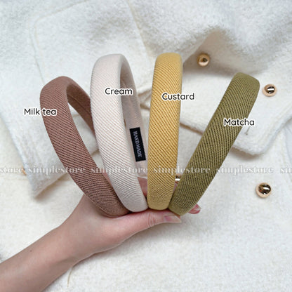 A236 - Bờm cài tóc Korean style retro trendy solid color everyday headband