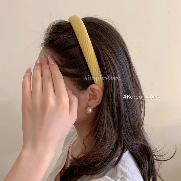 A236 - Bờm cài tóc Korean style retro trendy solid color everyday headband