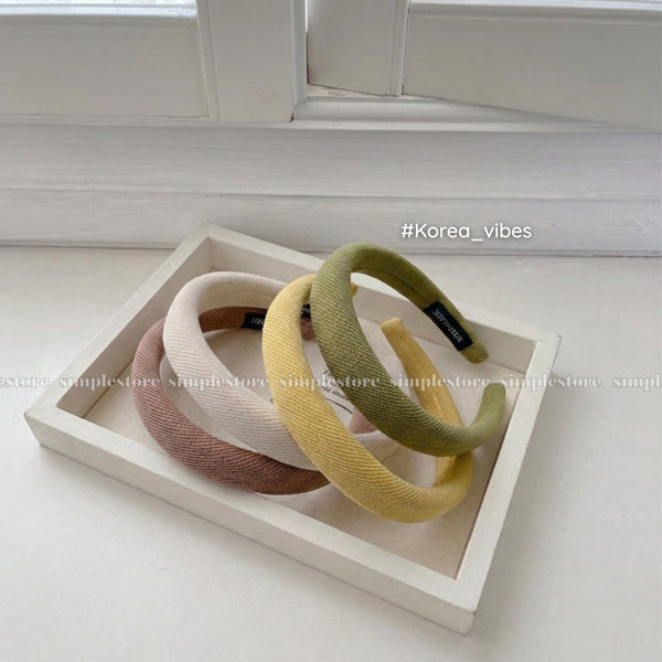 A236 - Bờm cài tóc Korean style retro trendy solid color everyday headband