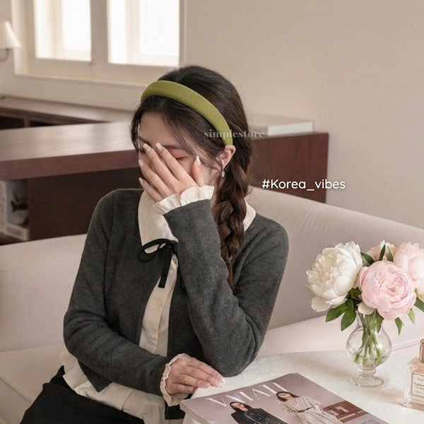 A236 - Bờm cài tóc Korean style retro trendy solid color everyday headband