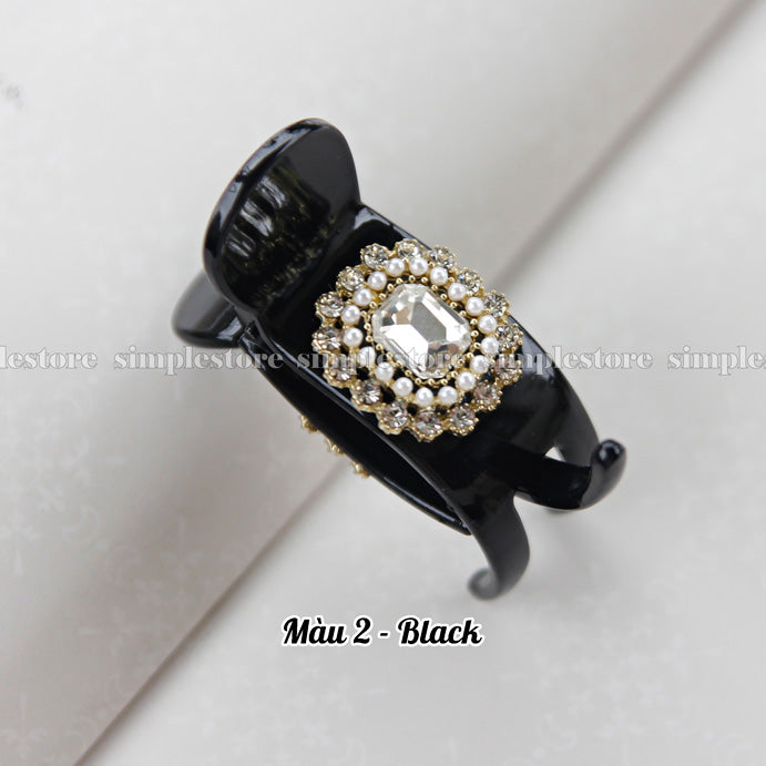 A196 - Càng cua Yumi haircaught with  premium bright rhinestone