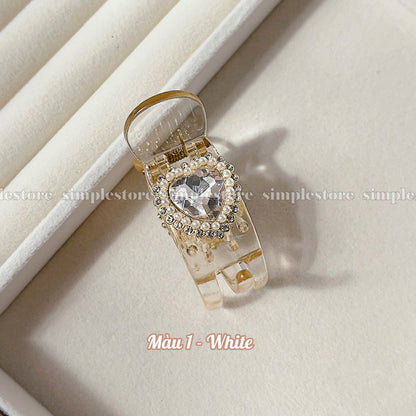 A227 - [In champagne] Càng cua Maysi haircaught with crystal gem heart