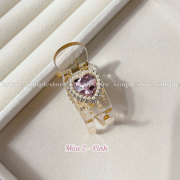 A227 - [In champagne] Càng cua Maysi haircaught with crystal gem heart