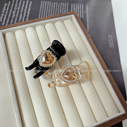 A227 - [In champagne] Càng cua Maysi haircaught with crystal gem heart