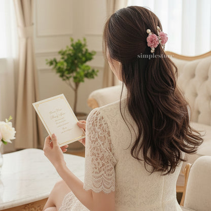 A200 - Cặp dọc Gorgeous Flower with crown Pin