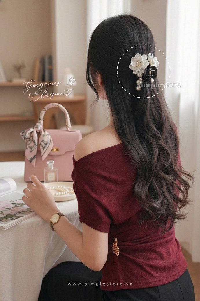 A220 - Cặp dọc Pastel Fritta flower with light cubic Pin