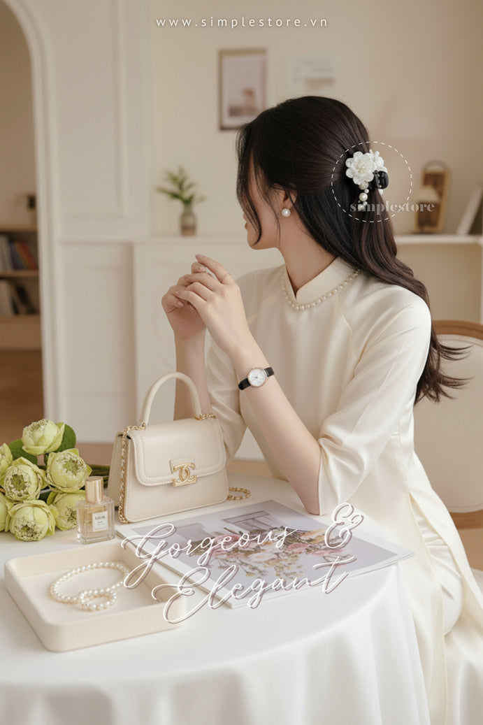 A220 - Cặp dọc Pastel Fritta flower with light cubic Pin