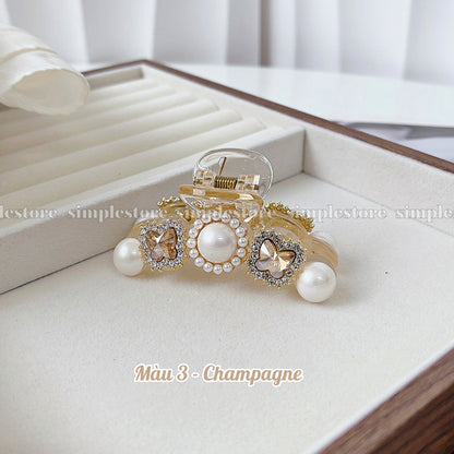 A224 - Cặp dọc Juhe crystal rhinestone butterfly Tongs pin
