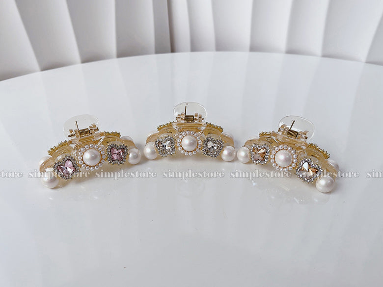 A224 - Cặp dọc Juhe crystal rhinestone butterfly Tongs pin