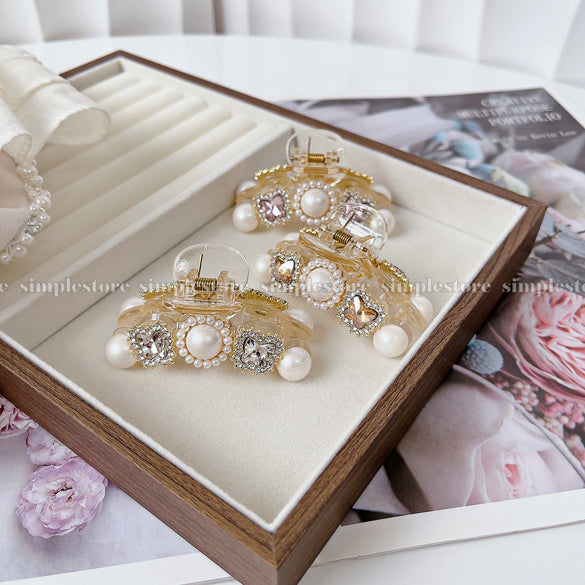 A224 - Cặp dọc Juhe crystal rhinestone butterfly Tongs pin