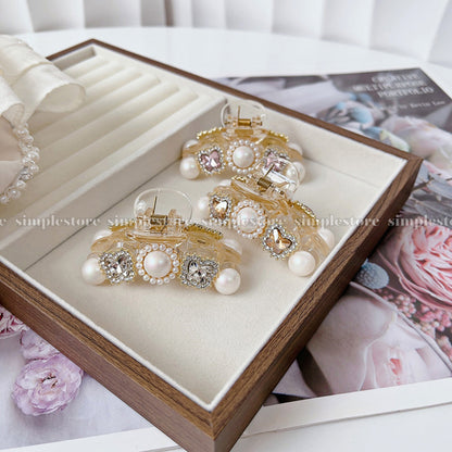 A224 - Cặp dọc Juhe crystal rhinestone butterfly Tongs pin