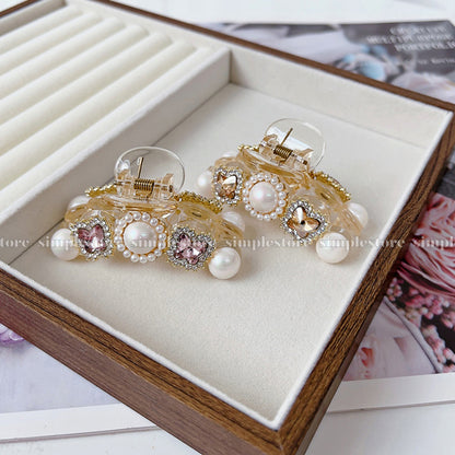 A224 - Cặp dọc Juhe crystal rhinestone butterfly Tongs pin