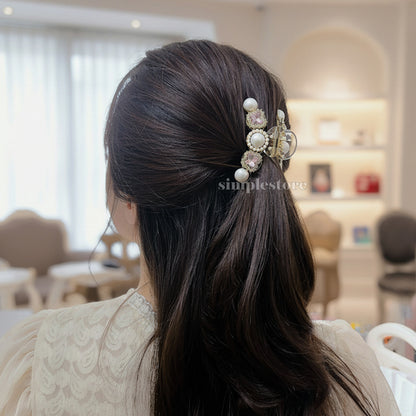 A224 - Cặp dọc Juhe crystal rhinestone butterfly Tongs pin