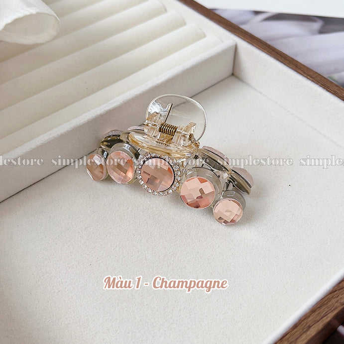 A225 - Cặp dọc Mocha crystal Tongs pin (Medium size)