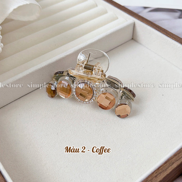 A225 - Cặp dọc Mocha crystal Tongs pin (Medium size)