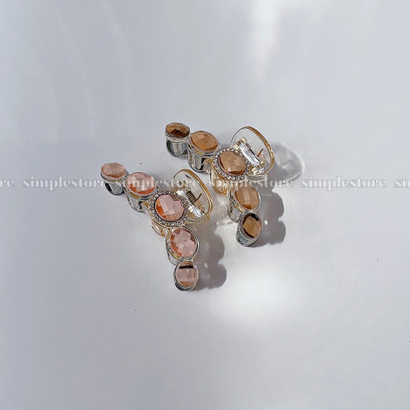 A225 - Cặp dọc Mocha crystal Tongs pin (Medium size)