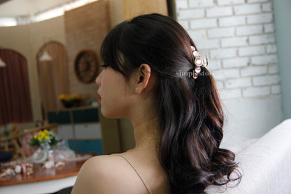 A225 - Cặp dọc Mocha crystal Tongs pin (Medium size)