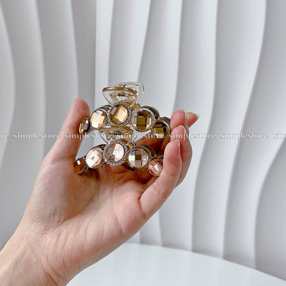 A225 - Cặp dọc Mocha crystal Tongs pin (Medium size)