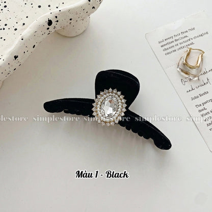 A240 - Cặp dọc Celia premium velvet with bright sun rhinestone Tongs pin