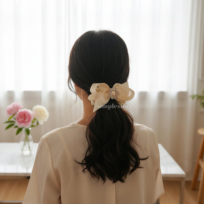 A165 - Dây buộc Bright starry Korea silk fabric hair rope