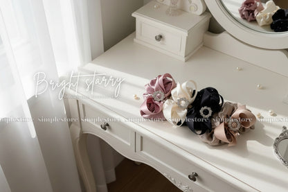 A165 - Dây buộc Bright starry Korea silk fabric hair rope