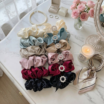 A165 - Dây buộc Bright starry Korea silk fabric hair rope