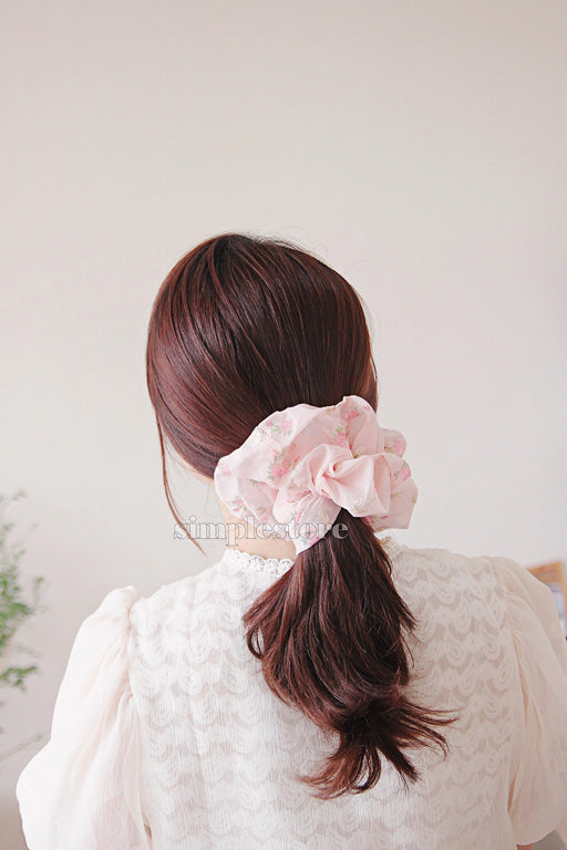 A187 - Dây buộc Sweet floral embroidery hair rope