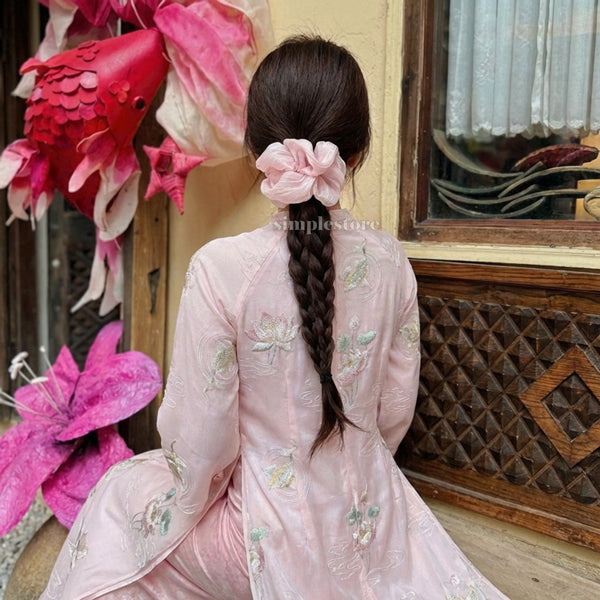 A233 - Dây buộc Jolie gentle and elegant glossy pearlescent scrunchies