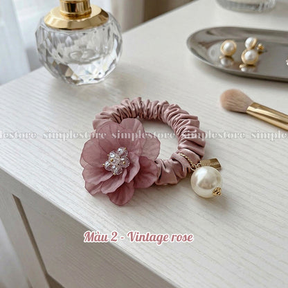 A252 - Dây buộc La Rose crystal scrunchies