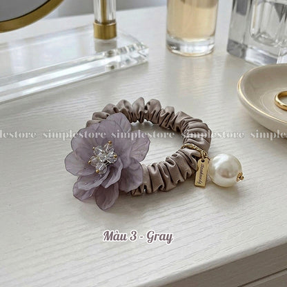 A252 - Dây buộc La Rose crystal scrunchies