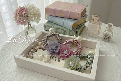 A252 - Dây buộc La Rose crystal scrunchies